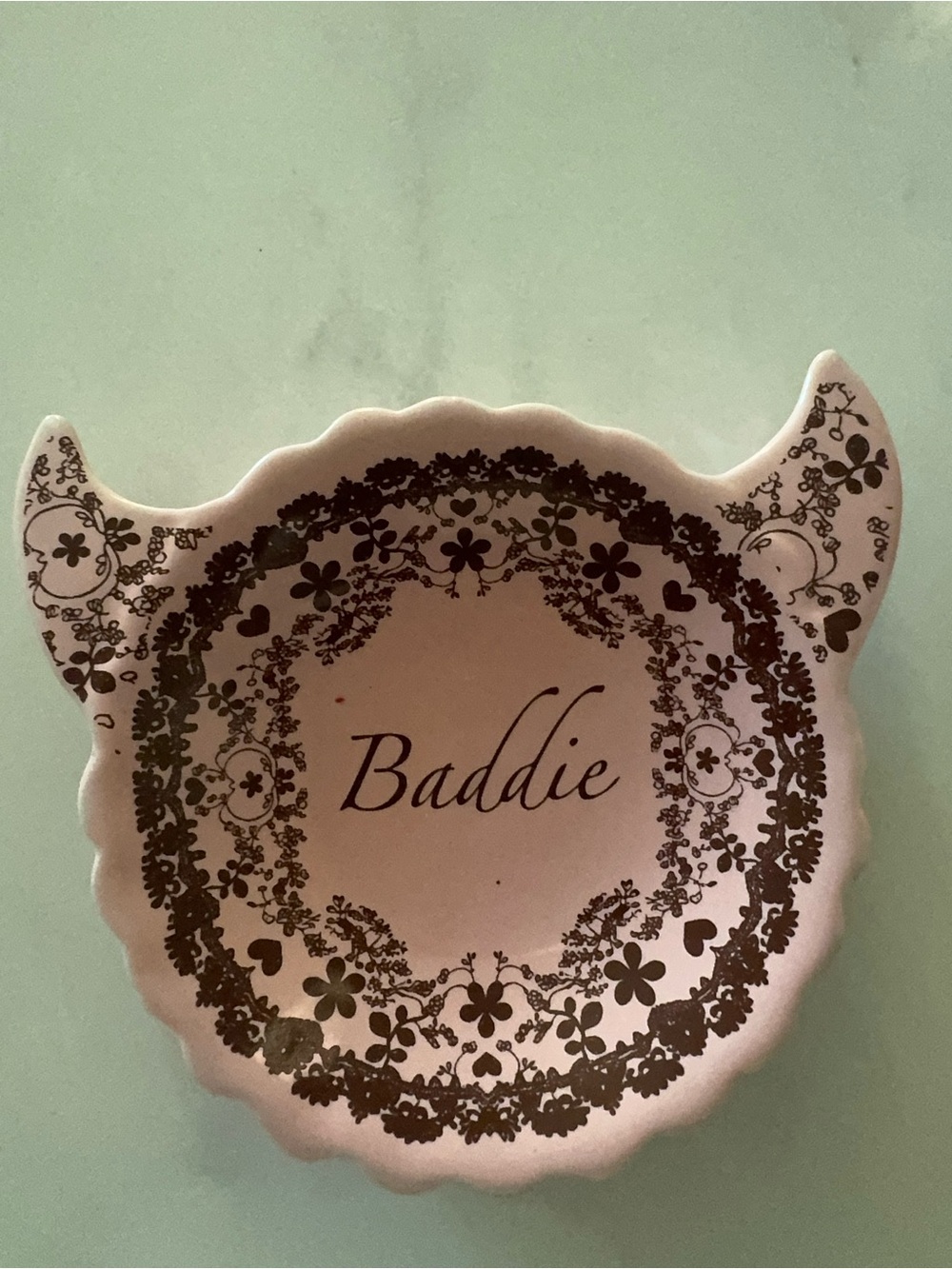 Urban Outfitters Pink Horned Trinket Dish